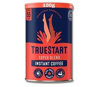 TrueStart Instant Coffee - Barista Grade Super Blend Strong, Dark Roast, Full Flavour Premium Freeze Dried - 100% Brazilian Arabica - Mycotoxin-Free & Antioxidant Rich Coffee - 100g, 1 Pack, 55 Cups
