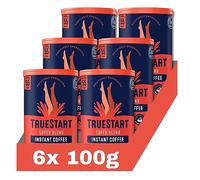 TrueStart Instant Coffee - Barista Grade Super Blend Strong, Dark Roast, Full Flavour Premium Freeze Dried - 100% Brazilian Arabica - Mycotoxin-Free & Antioxidant Rich Coffee - 100g, 6 Pack, 330 Cups