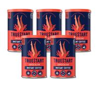 TrueStart Instant Coffee - Barista Grade Super Blend Strong, Dark Roast, Full Flavour Premium Freeze Dried - 100% Brazilian Arabica - Mycotoxin-Free & Antioxidant Rich Coffee - 100g, 5 Pack
