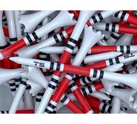 TRUESTRIKE Premium USA Golf Tees 3 1/4 or 2 3/4-100 Plastic Golf Tees in Bulk (Red and Black, 2 3/4")