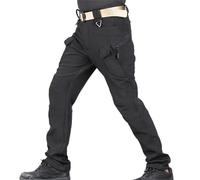 Truetailor Fleece Lined Waterproof Utility Trousers, 2026 True Tailor Work Pants, Mens Hiking Cargo Tactical Hunting Pants (Black,M)