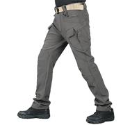 Truetailor Fleece Lined Waterproof Utility Trousers, True Tailor Work Pants, Men's Tactical Cargo Pants for Hiking Hunting (Gray,M)