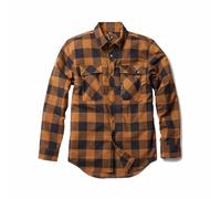 TRUEWERK Men's Tech Flannel - Durable Work Shirt with Snap Buttons, Sand Check, XXL