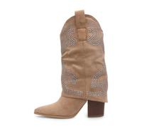 TRUFFLE Arizona Womens Taupe Cowboy Calf Boot - Size 3 UK - Brown