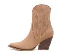 TRUFFLE Collection Carter Womens Taupe Cowboy Boot - Size 6 UK - Brown