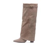TRUFFLE Collection Cassidy Womens Taupe Boot - Size 8 UK - Brown
