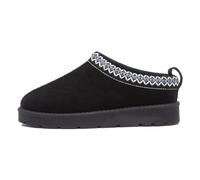 TRUFFLE Collection Chloe Womens Black Clog Slipper - Size 7 UK - Black