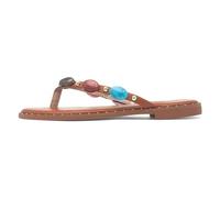 TRUFFLE Collection Emma Tan Stone Toe Post Sandal - Size 6 UK - Brown
