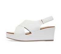 TRUFFLE Collection Lola Womens White Wedge Sandal - Size 7 UK - White