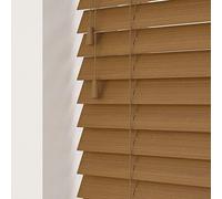 B&Q Faux Wood Venetian Blinds 50mm Fine Grain – With Strings – 100cm x 120cm – Truffle