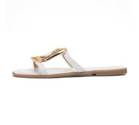TRUFFLE Fiona Womens White Mule Sandal - Size 8 UK - White