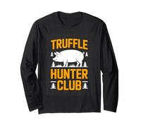 Truffle Hunter Club Funny Pig Foraging Mushrooms Long Sleeve T-Shirt