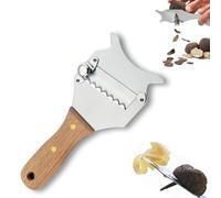 Truffle Slicer, Stainless Steel Chocolate Grater with Adjustable Blade Frozen Mushroom Cheese Chocolate Shaver with Wooden Handle for Home Kitchen Restaurant