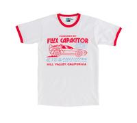 TruffleShuffle Back to The Future Flux Capacitor Ringer T Shirt White