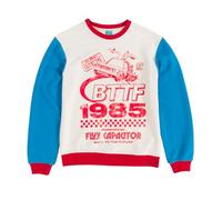 TruffleShuffle Back to The Future Retro Colour Block Sweater Off-White