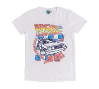 TruffleShuffle Back to The Future We Don't Need Roads T-Shirt White | 100% Cotton | Perfect for 80s Movie Fans