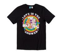 TruffleShuffle Care Bears Love is The Answer Pride Black T Shirt