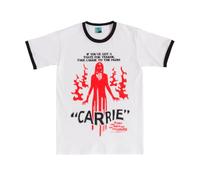 TruffleShuffle Carrie Taste for Terror White and Black Ringer T Shirt