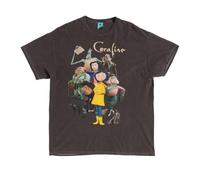 TruffleShuffle Coraline Good and Evil Vintage Wash Charcoal T Shirt with Back Print