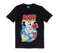 TruffleShuffle Danger Mouse Retro Video Cover Black T Shirt