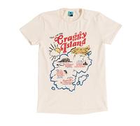TruffleShuffle Father Ted Inspired Craggy Island Map Natural T Shirt White/Off White