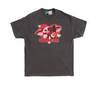 TruffleShuffle Gremlins Gizmo Red Heart Vintage Wash Charcoal T Shirt