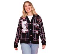 TruffleShuffle Moomin 80th Anniversary in Love Check Black Cardigan