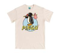 TruffleShuffle Pingu Classic Logo Natural T Shirt White