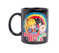 TruffleShuffle Rainbow Brite Always Look On The Brite Side Black Ceramic Mug, 312ml