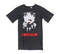 TruffleShuffle Scream Movie Poster Vintage Wash Charcoal T Shirt Dress
