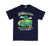 TruffleShuffle The Cozy Town of Hobbiton Navy T Shirt