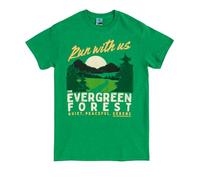 TruffleShuffle The Raccoons Evergreen Forest T Shirt Green | Perfect for 80s Movie Fans