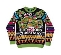 TruffleShuffle Turtles Have A Bodacious Christmas Knitted Jumper Off-White