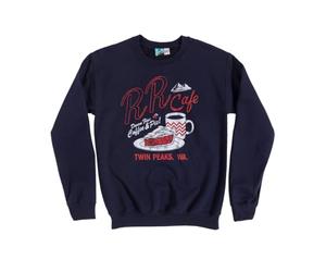 TruffleShuffle Twin Peaks RR Cafe Navy Sweater