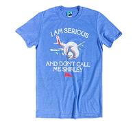 TruffleShuffle Unisex Airplane Movie Slogan T-Shirt Blue Marl | Cotton/Poly Blend | Non-Fading | Perfect for Movie Fans