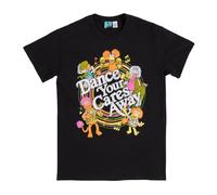 TruffleShuffle Unisex Fraggle Rock Dance Your Cares Away Swirl T-Shirt Black | 100% Cotton | Non-Fading | 80s TV Show Fans