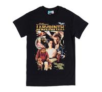 TruffleShuffle Unisex Retro Labyrinth T-Shirt Black | Non-Fading | 100% Cotton | Perfect for 80s Movie Fans