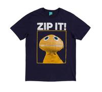 TruffleShuffle Unisex Zippy Zip It T-Shirt Navy | Non-Fading | 100% Cotton for 80s TV Fans