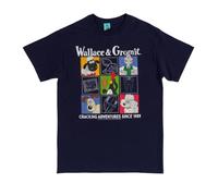 TruffleShuffle Wallace and Gromit Cracking Adventures Navy T Shirt