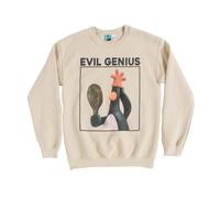 TruffleShuffle Wallace and Gromit Feathers McGraw Evil Genius Beige Sweater