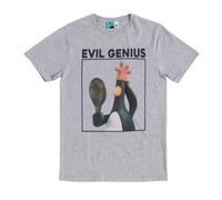TruffleShuffle Wallace and Gromit Feathers McGraw Evil Genius Grey Marl T Shirt