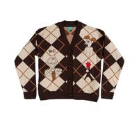 TruffleShuffle Wallace and Gromit Knitted Argyle Cardigan Off-White