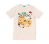TruffleShuffle Wallace and Gromit Up North Map Tour Natural T Shirt Beige