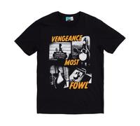 TruffleShuffle Wallace and Gromit Vengeance Most Fowl Feathers Prison Scene Black T Shirt