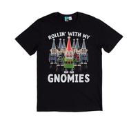 TruffleShuffle Wallace and Gromit Vengeance Most Fowl Rollin with My Gnomies Black T Shirt