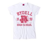 TruffleShuffle Womens Grease Rydell High School Athletic White Fitted T Shirt
