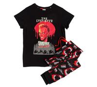 TruffleShuffle Womens The Lost Boys Pyjama and Scrunchie Set Black/Charcoal