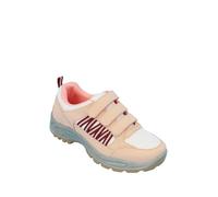 Truflex Ladies Wide EE Fit Hiker Shoe with Touch Fasten Strap, Cushioned Ankle Collar and Sturdy Outdoor Sole, Adjustable Comfort Walking Shoe Stone 8