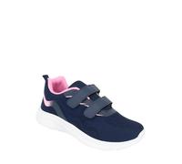 Truflex Ladies Wide EE Fit Lightweight Mesh Trainers - Touch Fasten, Breathable Comfort & Adjustable Fit Walking Shoe for Women Navy Pink 8
