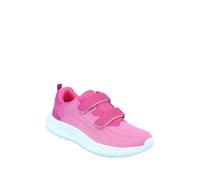 Truflex Ladies Wide EE Fit Mesh Fabric Trainer with Touch Fasten Strap, Lightweight Walking Shoe, Cushioned Comfort, Adjustable Fit Pink 8